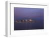 USA, New York City, Distant View Manhattan, Financial District, Evening, Long Time Exposure-Catharina Lux-Framed Photographic Print