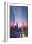 USA, New York City, Lower Manhattan and Freedom Tower from 9-11 Memorial-Walter Bibikow-Framed Photographic Print