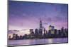 USA, New York City, Lower Manhattan, skyline with Freedom Tower from New Jersey-Walter Bibikow-Mounted Photographic Print