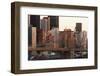 USA, New York City, Manhattan, Brooklyn Bridge, View from Brooklyn, Morning-Catharina Lux-Framed Photographic Print