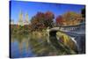 Usa, New York City, Manhattan, Central Park, Bow Bridge-Michele Falzone-Stretched Canvas