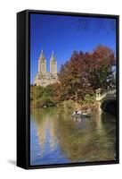 Usa, New York City, Manhattan, Central Park, Bow Bridge-Michele Falzone-Framed Stretched Canvas