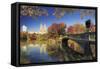 Usa, New York City, Manhattan, Central Park, Bow Bridge-Michele Falzone-Framed Stretched Canvas