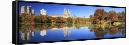 Usa, New York City, Manhattan, Central Park, Bow Bridge-Michele Falzone-Framed Stretched Canvas