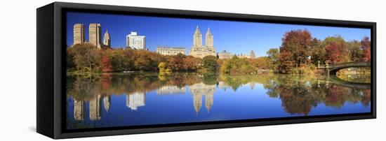 Usa, New York City, Manhattan, Central Park, Bow Bridge-Michele Falzone-Framed Stretched Canvas