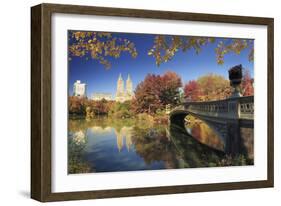 Usa, New York City, Manhattan, Central Park, Bow Bridge-Michele Falzone-Framed Photographic Print