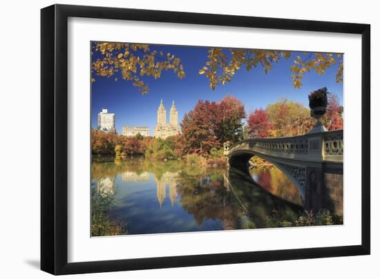 Usa, New York City, Manhattan, Central Park, Bow Bridge-Michele Falzone-Framed Photographic Print