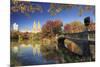 Usa, New York City, Manhattan, Central Park, Bow Bridge-Michele Falzone-Mounted Photographic Print