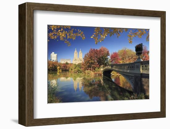 Usa, New York City, Manhattan, Central Park, Bow Bridge-Michele Falzone-Framed Photographic Print