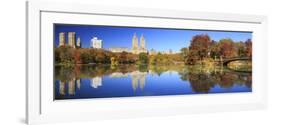 Usa, New York City, Manhattan, Central Park, Bow Bridge-Michele Falzone-Framed Photographic Print