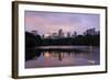 USA, New York City, Manhattan, Central Park, the Lake, View Westwards, Dusk-Catharina Lux-Framed Photographic Print