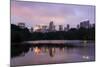 USA, New York City, Manhattan, Central Park, the Lake, View Westwards, Dusk-Catharina Lux-Mounted Photographic Print