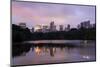 USA, New York City, Manhattan, Central Park, the Lake, View Westwards, Dusk-Catharina Lux-Mounted Photographic Print