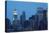 USA, New York City, Manhattan, Financial District, Evening-Catharina Lux-Stretched Canvas