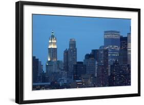 USA, New York City, Manhattan, Financial District, Evening-Catharina Lux-Framed Photographic Print