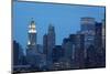 USA, New York City, Manhattan, Financial District, Evening-Catharina Lux-Mounted Photographic Print