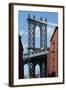 USA, New York City, Manhattan, Manhattan Bridge, Empire State Building-Catharina Lux-Framed Photographic Print