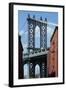 USA, New York City, Manhattan, Manhattan Bridge, Empire State Building-Catharina Lux-Framed Photographic Print