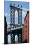 USA, New York City, Manhattan, Manhattan Bridge, Empire State Building-Catharina Lux-Mounted Photographic Print