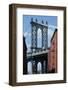 USA, New York City, Manhattan, Manhattan Bridge, Empire State Building-Catharina Lux-Framed Photographic Print