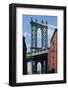 USA, New York City, Manhattan, Manhattan Bridge, Empire State Building-Catharina Lux-Framed Photographic Print