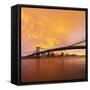 USA, New York City, Manhattan, Manhattan Bridge Spanning the East River-Gavin Hellier-Framed Stretched Canvas