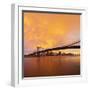 USA, New York City, Manhattan, Manhattan Bridge Spanning the East River-Gavin Hellier-Framed Photographic Print