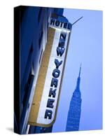 USA, New York City, Manhattan, New Yorker Hotel and Empire State Building-Gavin Hellier-Stretched Canvas