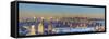 Usa, New York City, Manhattan Skyline from Brooklyn-Michele Falzone-Framed Stretched Canvas