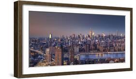 Usa, New York City, Manhattan Skyline from Brooklyn-Michele Falzone-Framed Photographic Print