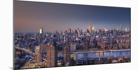 Usa, New York City, Manhattan Skyline from Brooklyn-Michele Falzone-Mounted Photographic Print