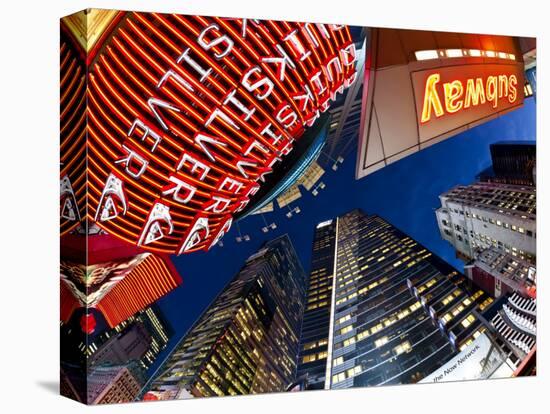 USA, New York City, Manhattan, Times Square, Neon Lights of 42nd Street-Gavin Hellier-Stretched Canvas