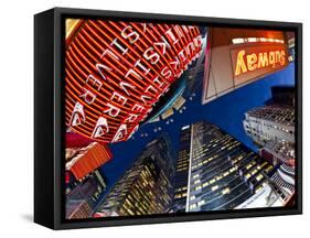 USA, New York City, Manhattan, Times Square, Neon Lights of 42nd Street-Gavin Hellier-Framed Stretched Canvas