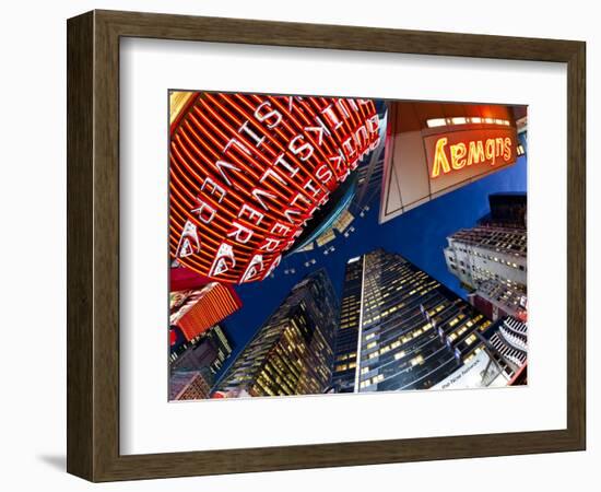 USA, New York City, Manhattan, Times Square, Neon Lights of 42nd Street-Gavin Hellier-Framed Photographic Print