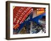 USA, New York City, Manhattan, Times Square, Neon Lights of 42nd Street-Gavin Hellier-Framed Photographic Print