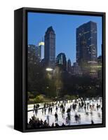 USA, New York City, Manhattan, Wollman Ice Rink in Central Park-Gavin Hellier-Framed Stretched Canvas