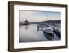 USA, New York, Finger Lakes Region, Watkins Glen, Seneca Lake pier-Walter Bibikow-Framed Photographic Print