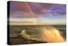 USA, New York, Lake Ontario, Clark's Point. Double rainbow over lake.-Fred Lord-Stretched Canvas