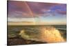 USA, New York, Lake Ontario, Clark's Point. Double rainbow over lake.-Fred Lord-Stretched Canvas