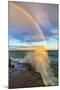 USA, New York, Lake Ontario, Clark's Point. Double rainbow over lake.-Fred Lord-Mounted Photographic Print