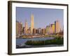 USA, New York, Lower Manhattan, Tallest Building Is Beekman Tower (By Frank Gehry), with Woolworth -Alan Copson-Framed Photographic Print