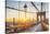 Usa, New York, Manhattan, Brooklyn Bridge at Sunrise-Alan Copson-Stretched Canvas