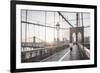 Usa, New York, Manhattan, Brooklyn Bridge at Sunrise-Alan Copson-Framed Photographic Print