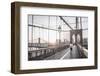 Usa, New York, Manhattan, Brooklyn Bridge at Sunrise-Alan Copson-Framed Photographic Print