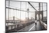 Usa, New York, Manhattan, Brooklyn Bridge at Sunrise-Alan Copson-Mounted Photographic Print