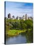 USA, New York, Manhattan, Central Park, Belvedere Lake-Alan Copson-Stretched Canvas