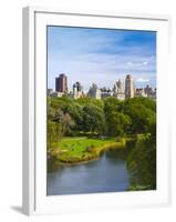 USA, New York, Manhattan, Central Park, Belvedere Lake-Alan Copson-Framed Photographic Print