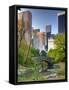 USA, New York, Manhattan, Central Park, the Pond-Alan Copson-Framed Stretched Canvas