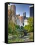 USA, New York, Manhattan, Central Park, the Pond-Alan Copson-Framed Stretched Canvas