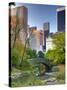 USA, New York, Manhattan, Central Park, the Pond-Alan Copson-Stretched Canvas